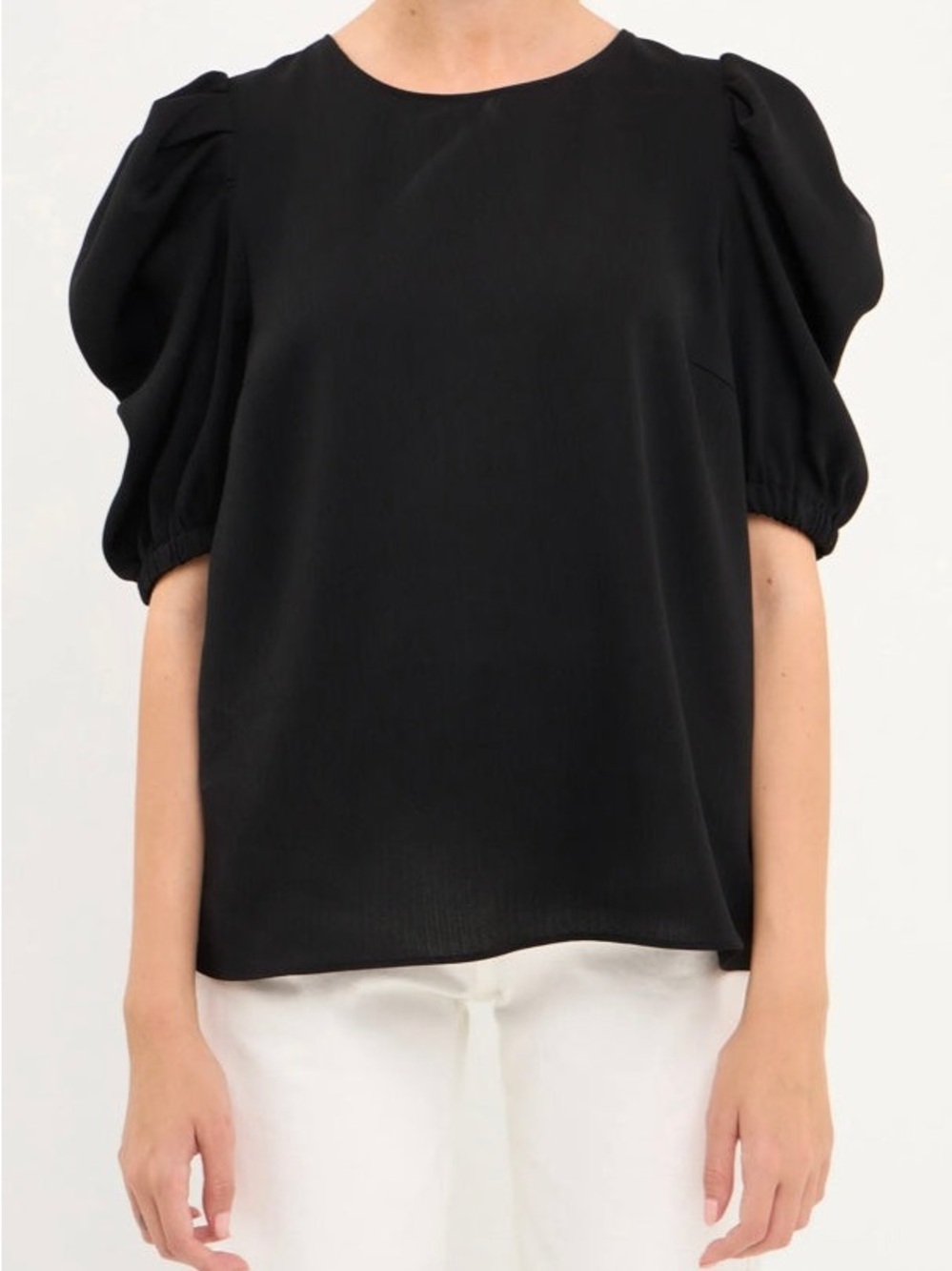 NWT (XS) English Factory Black Flutter Sleeve
